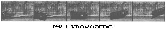 中型客车碰撞运行轨迹