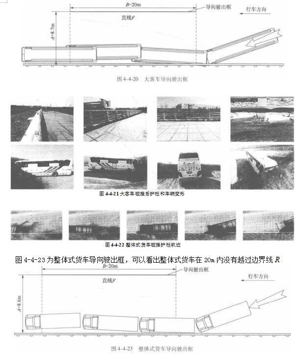大客车碰撞后护栏和车辆变
