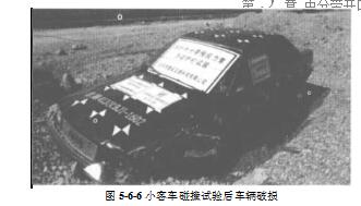 小客车碰撞试验后护栏破损