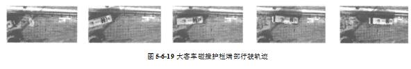 大客车碰撞护栏端部行驶轨迹